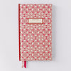 Good Juju Ink Pink Folk Pattern Pocket Journal (1 pc) - Product shown on grey background. 