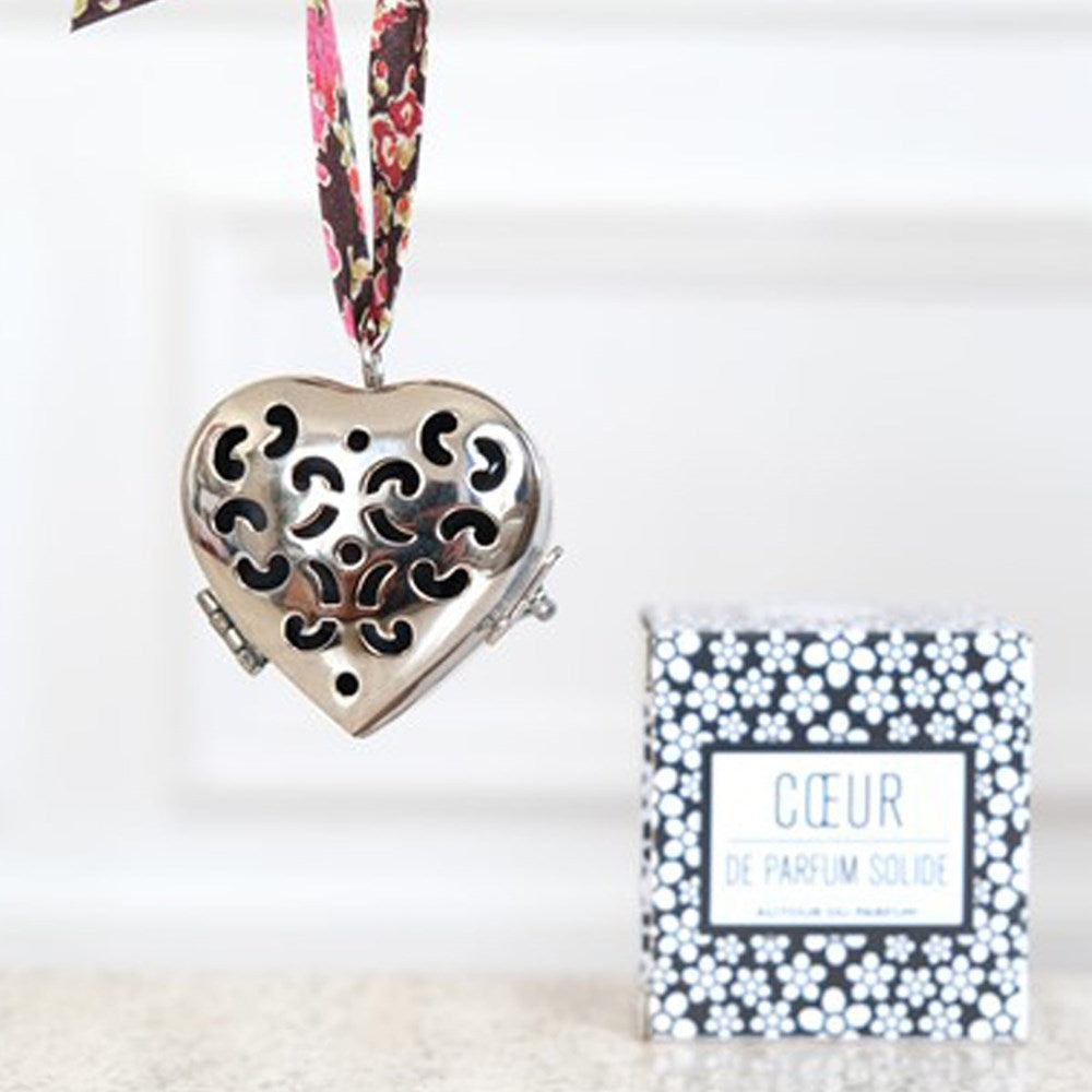 Autour Du Parfum Little Heart of Amber Mystery Solid Perfume ( 1 pc) - product shown next to packaging. 