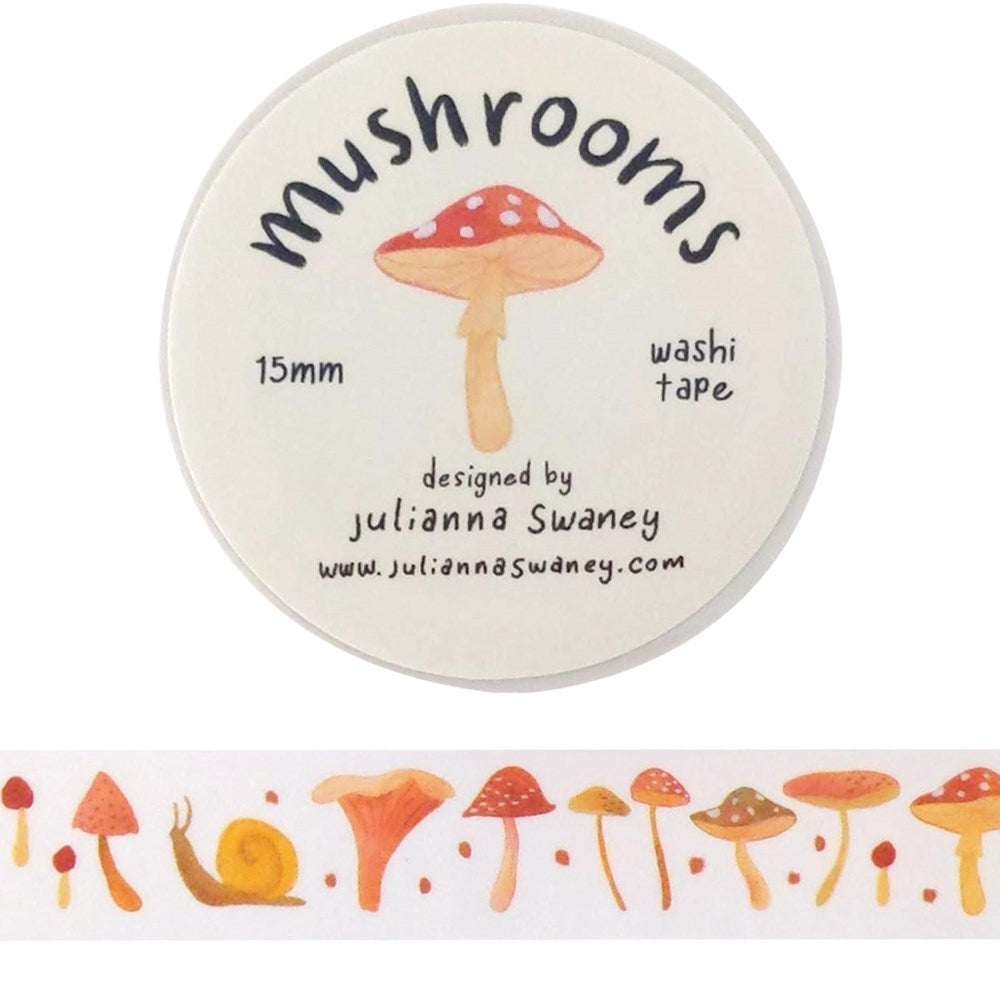 Julianna Swaney Mushroom Washi Tape (0.6" W x 33' L)