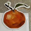Carpe Diem Papers Mandarin Orange Die Cut Greeting Card (1 pc) - Product shown close up. 