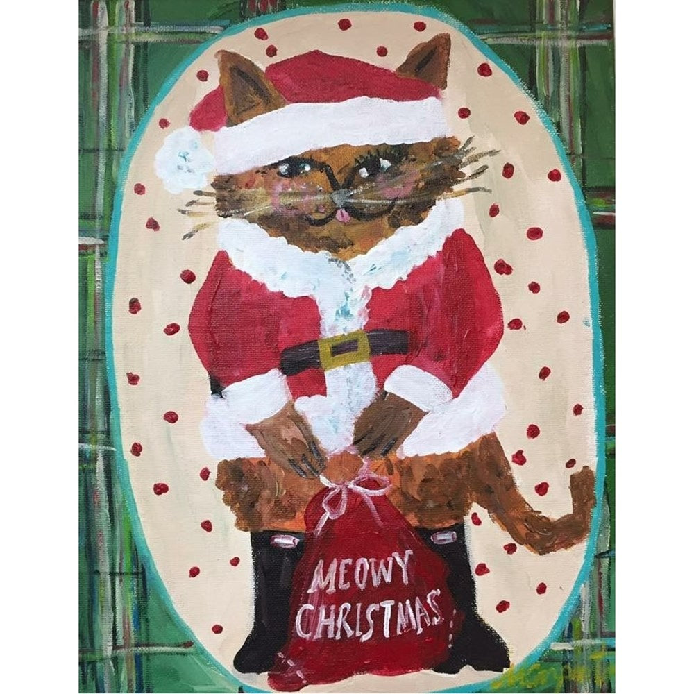 Carpe Diem Papers Meowy Christmas Holiday Postcard (1 pc)
