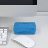 Hightide Tiny Container - Blue (1 pc) - Product shown next to computer and mouse. 