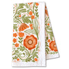 Close up of Gingiber Poppy Tea Towel (1 pc) shown folded