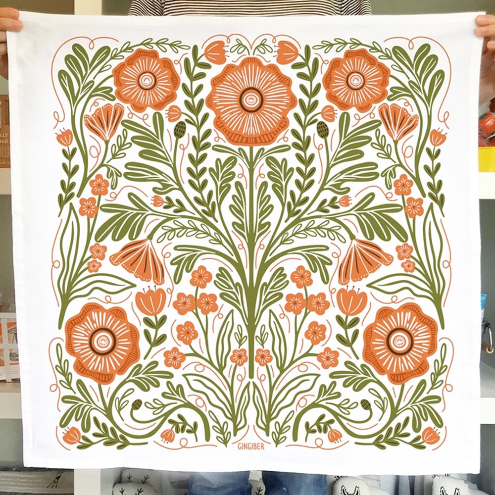 Gingiber Poppy Tea Towel (1 pc)