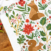 Close up of Gingiber Christmas Forest Tea Towel (1 pc)