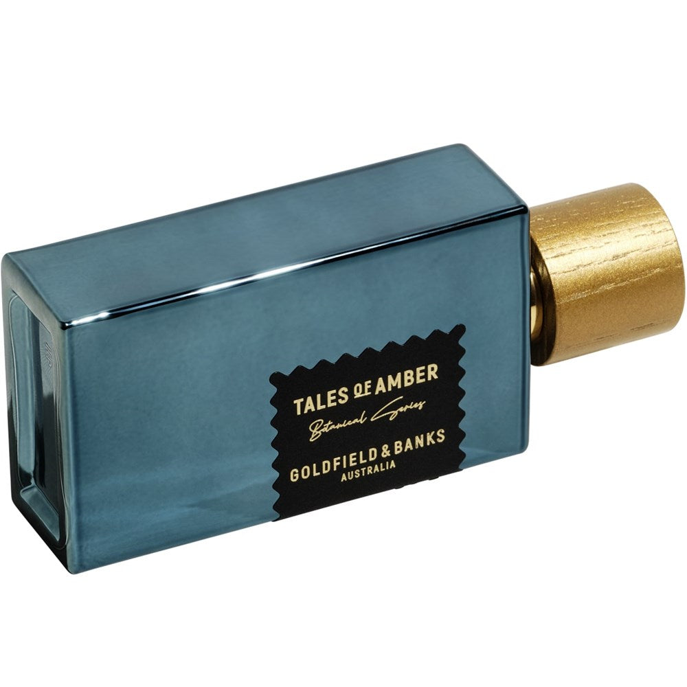 Goldfield & Banks Tales of Amber Extrait de Parfum (100 ml) bottle shown on its side