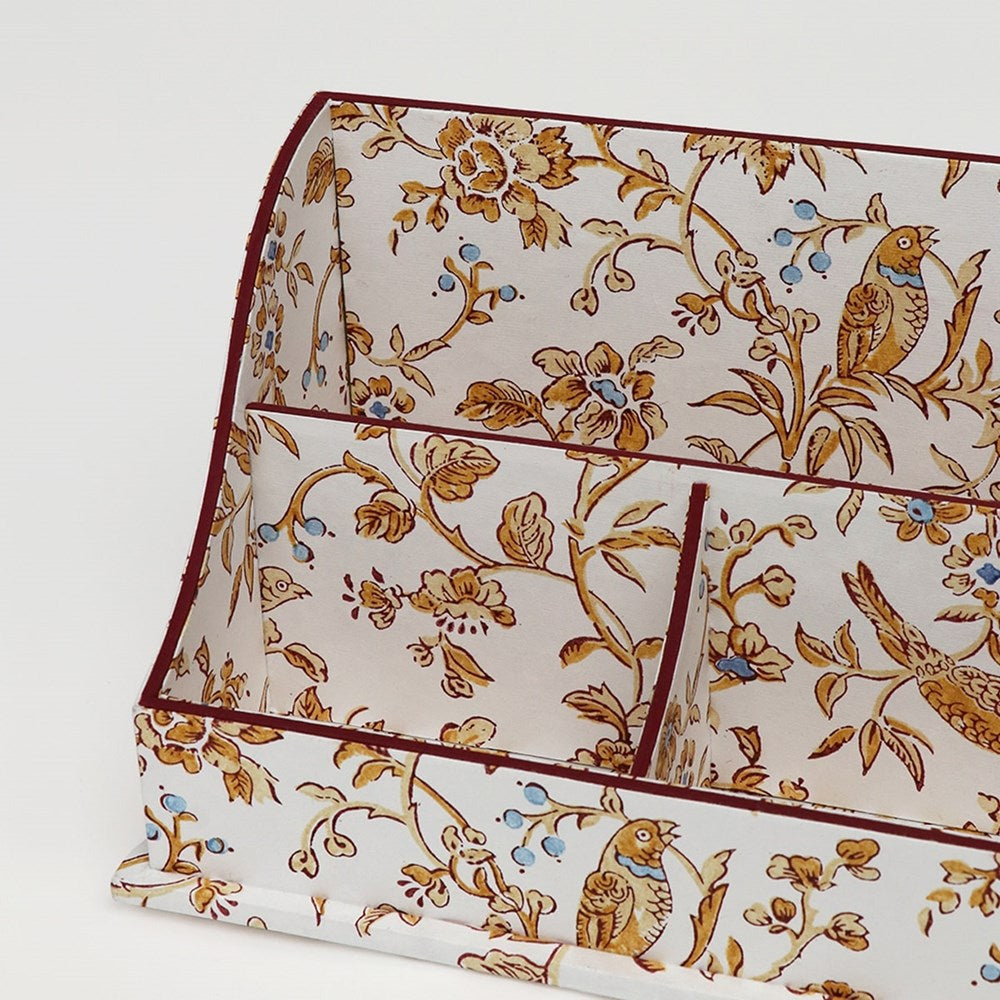 Craft Boat Block Printed Letter Sorter – Robin Peony (1 pc) - product shown up close. 