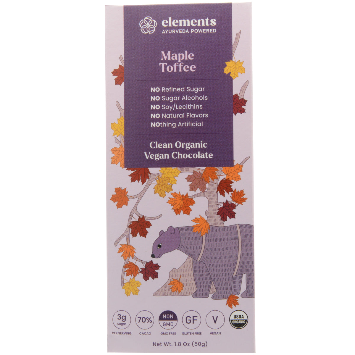 Elements Maple Toffee Chocolate Bar (1.8 oz)