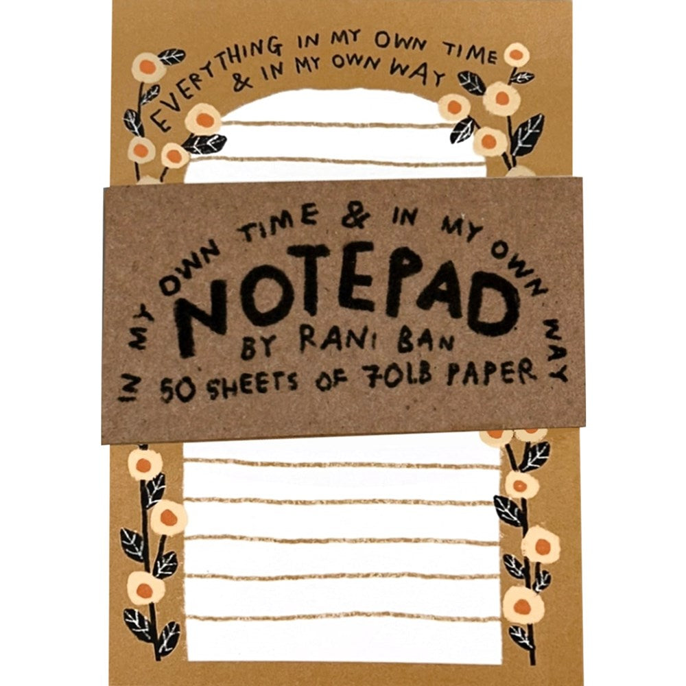 Rani Ban In My Own Time & My Own Way Notepad (1 pc)