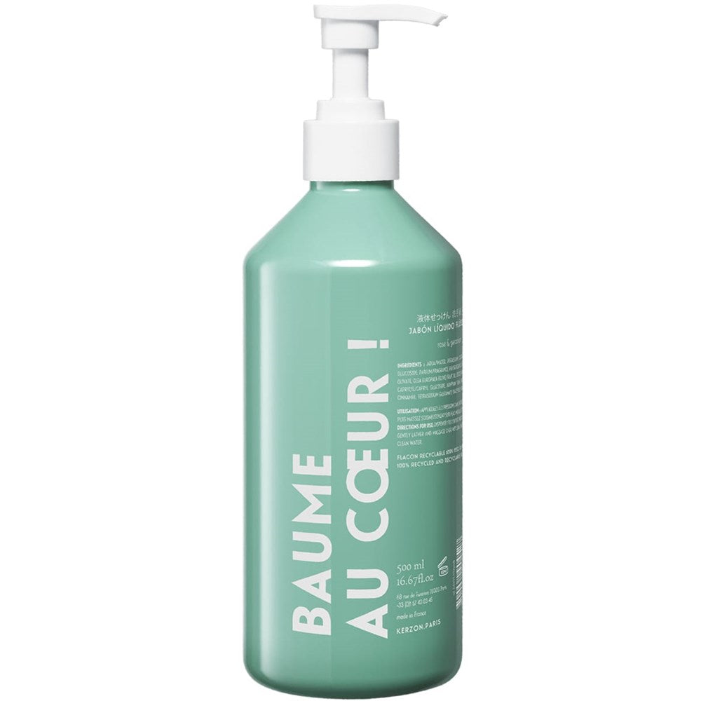 Kerzon Natural Liquid Soap - Place des Vosges (16.67 oz) showing side of bottle