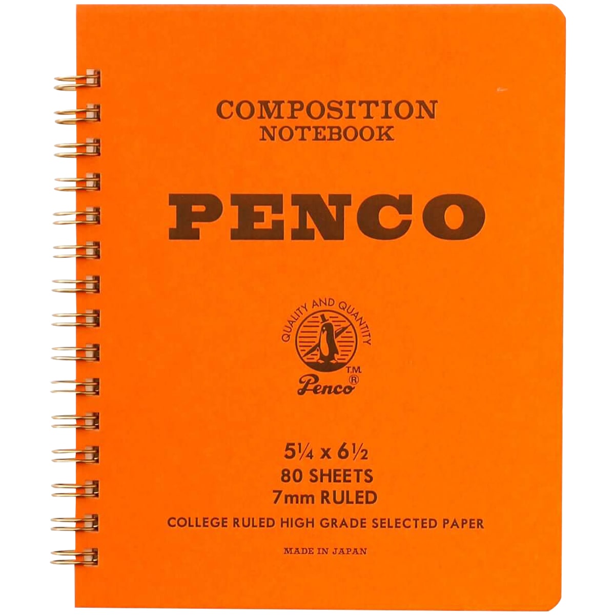 Penco Coil Spiral Notebook – Orange (80 pgs)