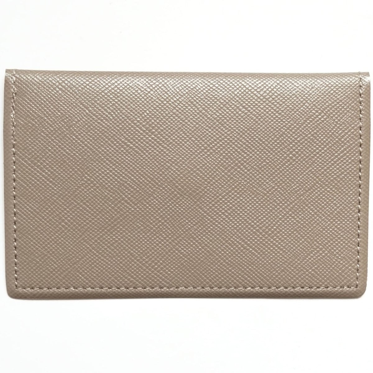 Delfonics Quitterie Card Case with Snap – Greige (1 pc) - back of product shown. 