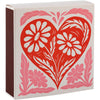 Archivist Botanical Heart Matchbox (1 box) - product shown from side. 