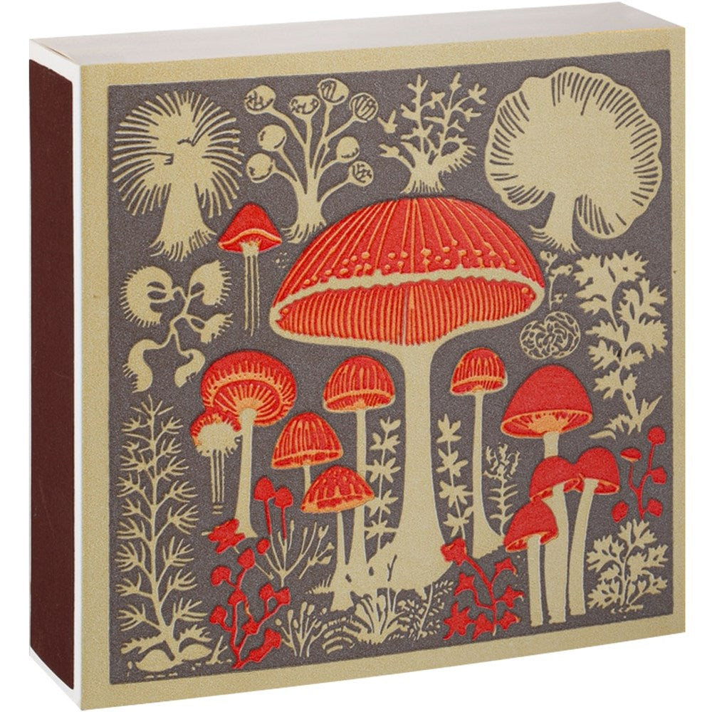Archivist Mushrooms Matchbox (1 box) - product shown from side.
