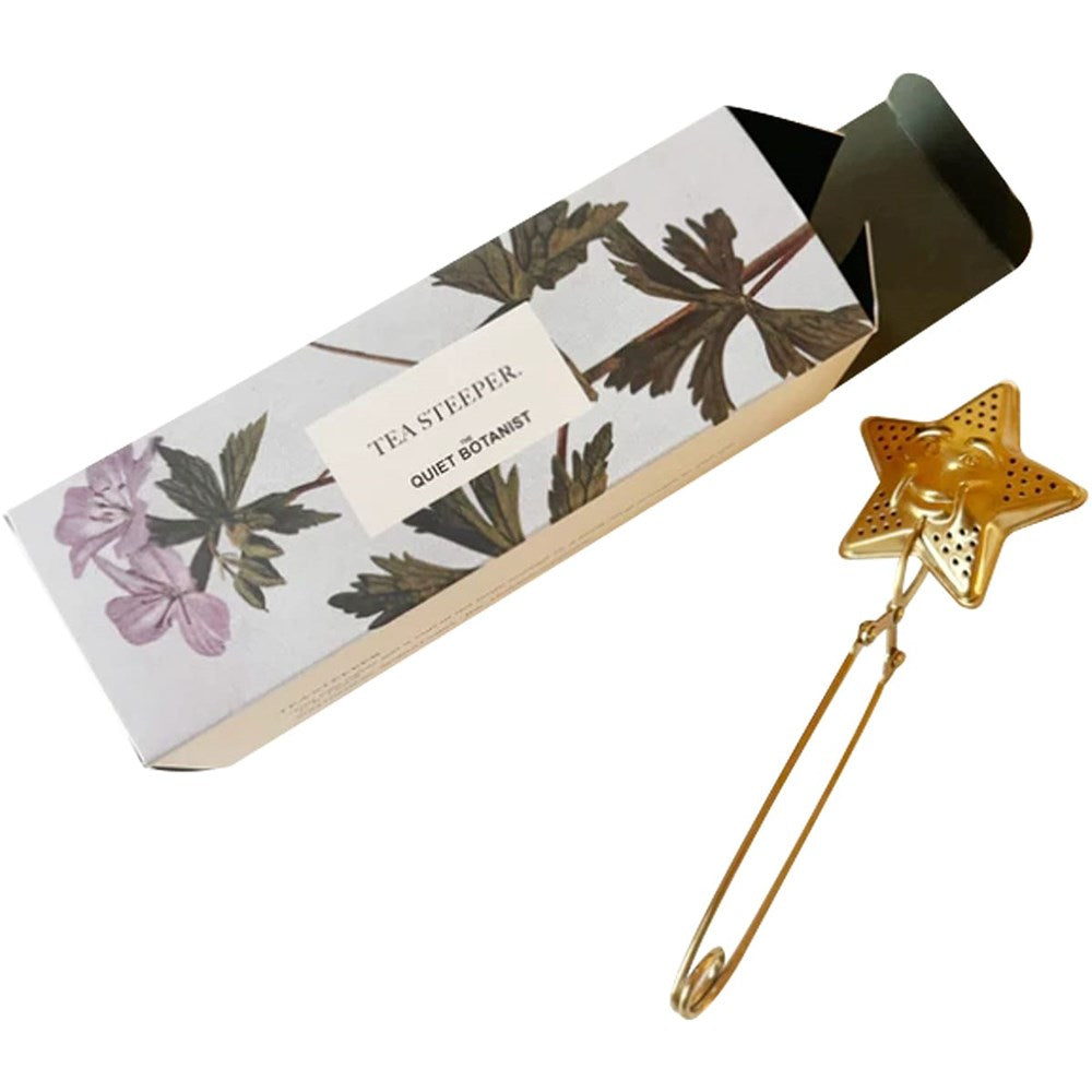 The Quiet Botanist Tea Steeper - Star Shape (1 pc) shown outside of box