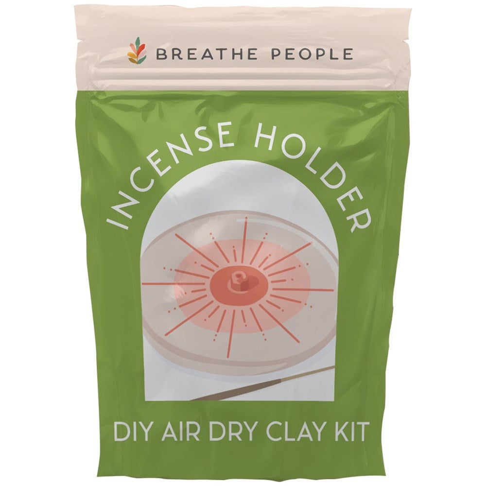 Breathe People DIY Air Dry Clay Kit – Make Your Own Incense Holder (1 kit). 
