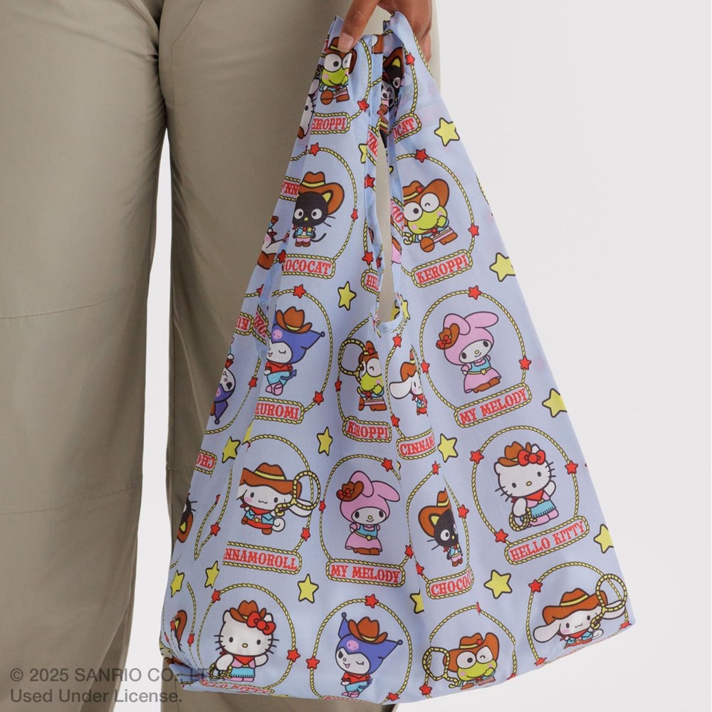 Standard Baggu – Hello Kitty & Friends Western (1 pc) - product shown being held by model. 