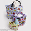 Baggu Go Pouch Set – Hello Kitty & Friends Western (3 pcs) - product shown with various objects (not included with purchase.) 