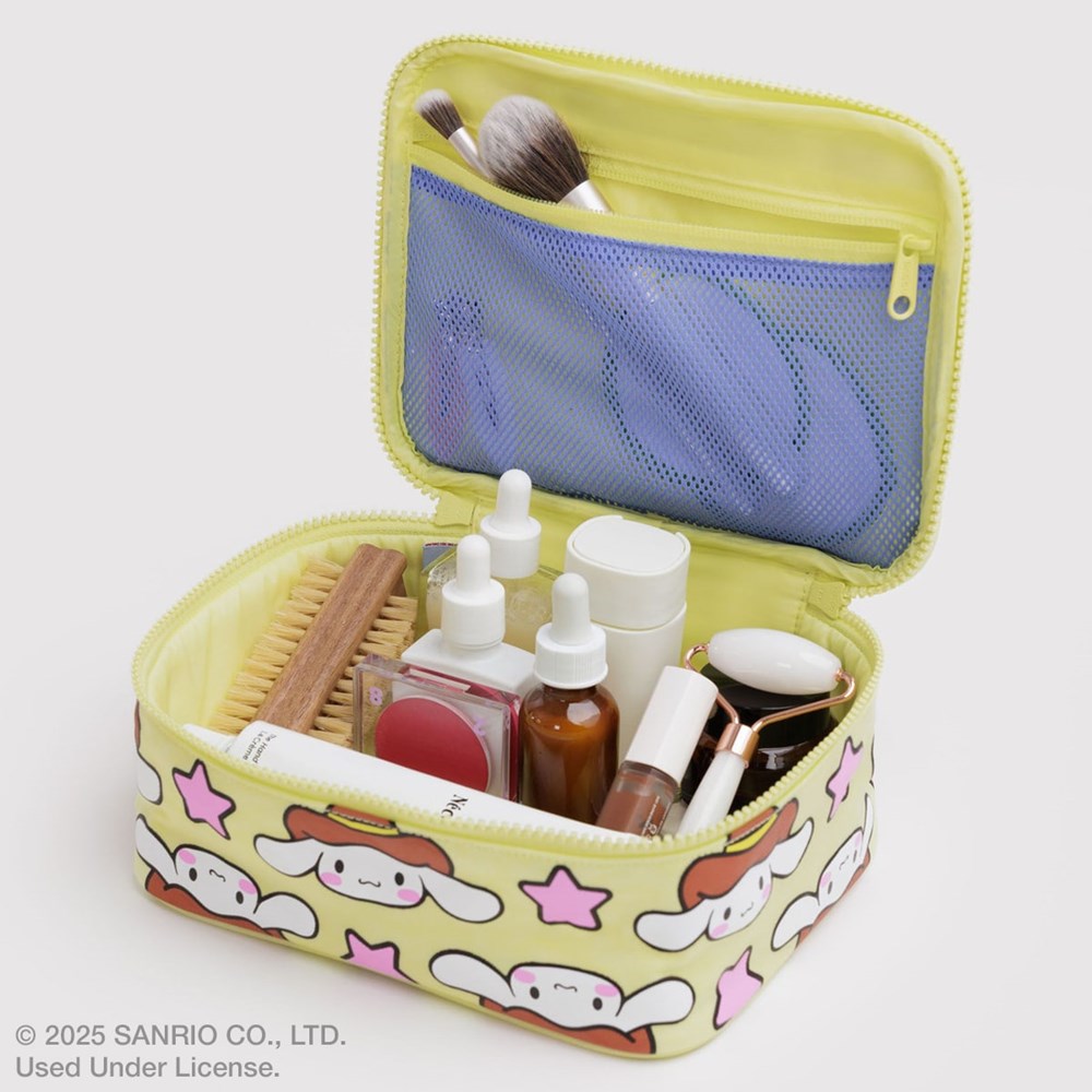 Baggu Small Cosmetic Case – Cinnamoroll Western (1 pc) - cosmetics shown in product (cosmetics not included.) 