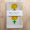 Nice Life Happy Flower Tea Towel (1 pc) shown folded