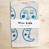 Nice Life Moon Tea Towel (1 pc) shown folded