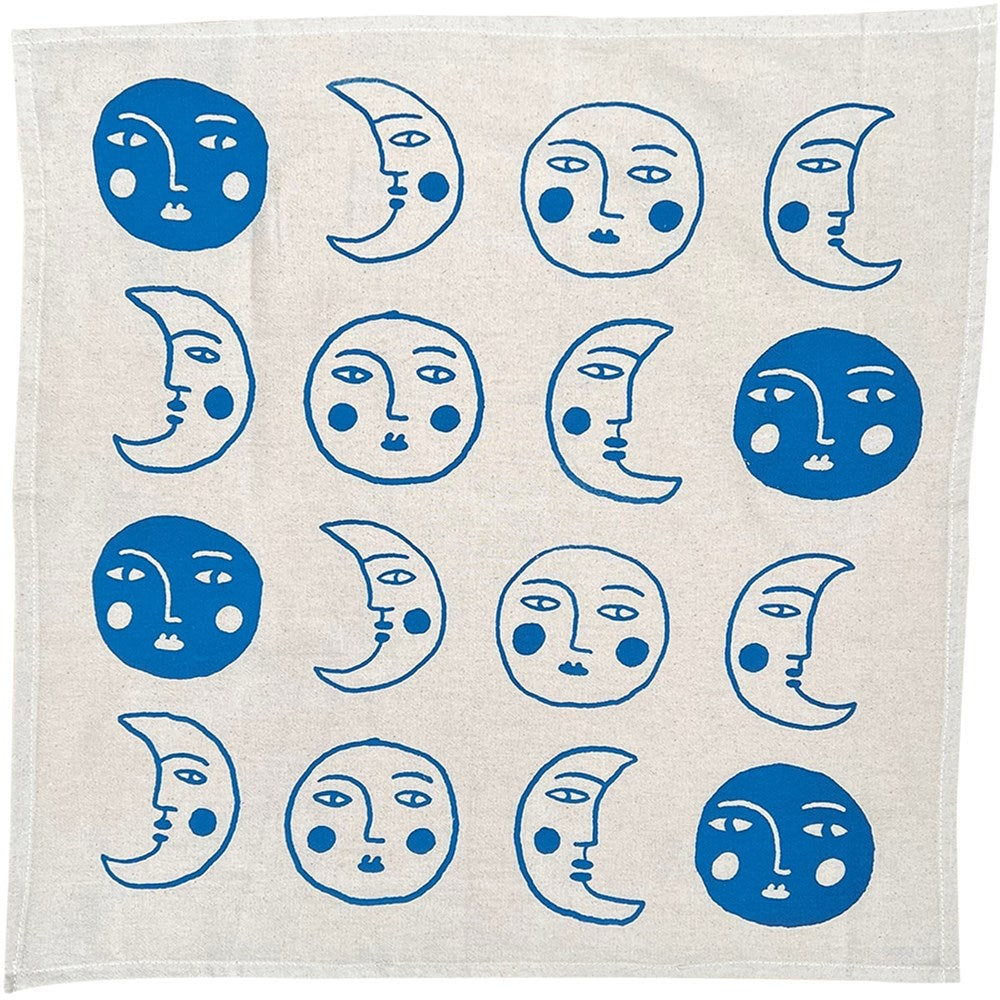 Nice Life Moon Tea Towel (1 pc) shown flat