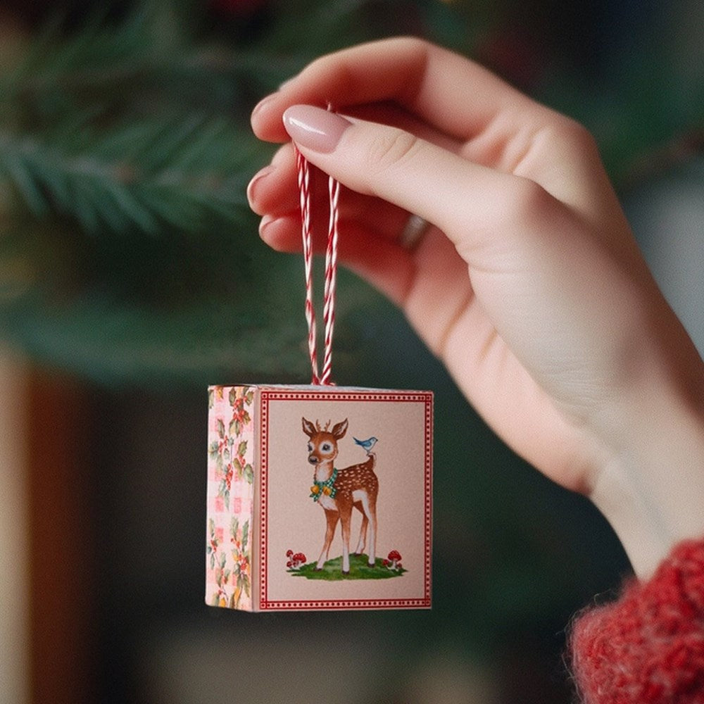 Lifestyle shot close up of model holding Kalastyle Soap Co. Little Lathers Swedish Pine Soap (50 g)