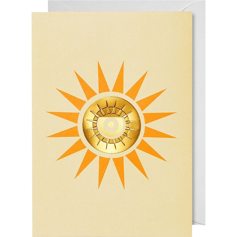 Octaevo Sun Greeting Card and Multi-use Metal Clip (1 pc) 