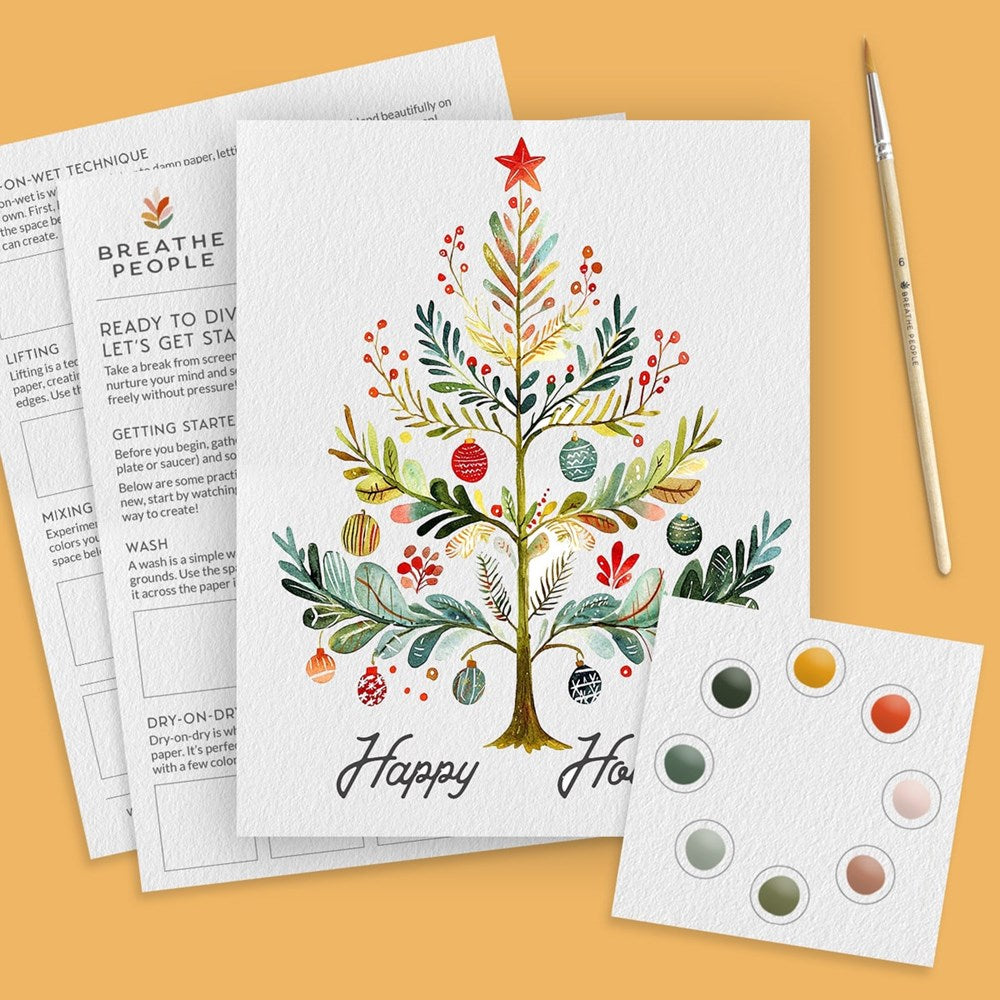 Breathe People Scandinavian Tree All-In-One Watercolor Kit