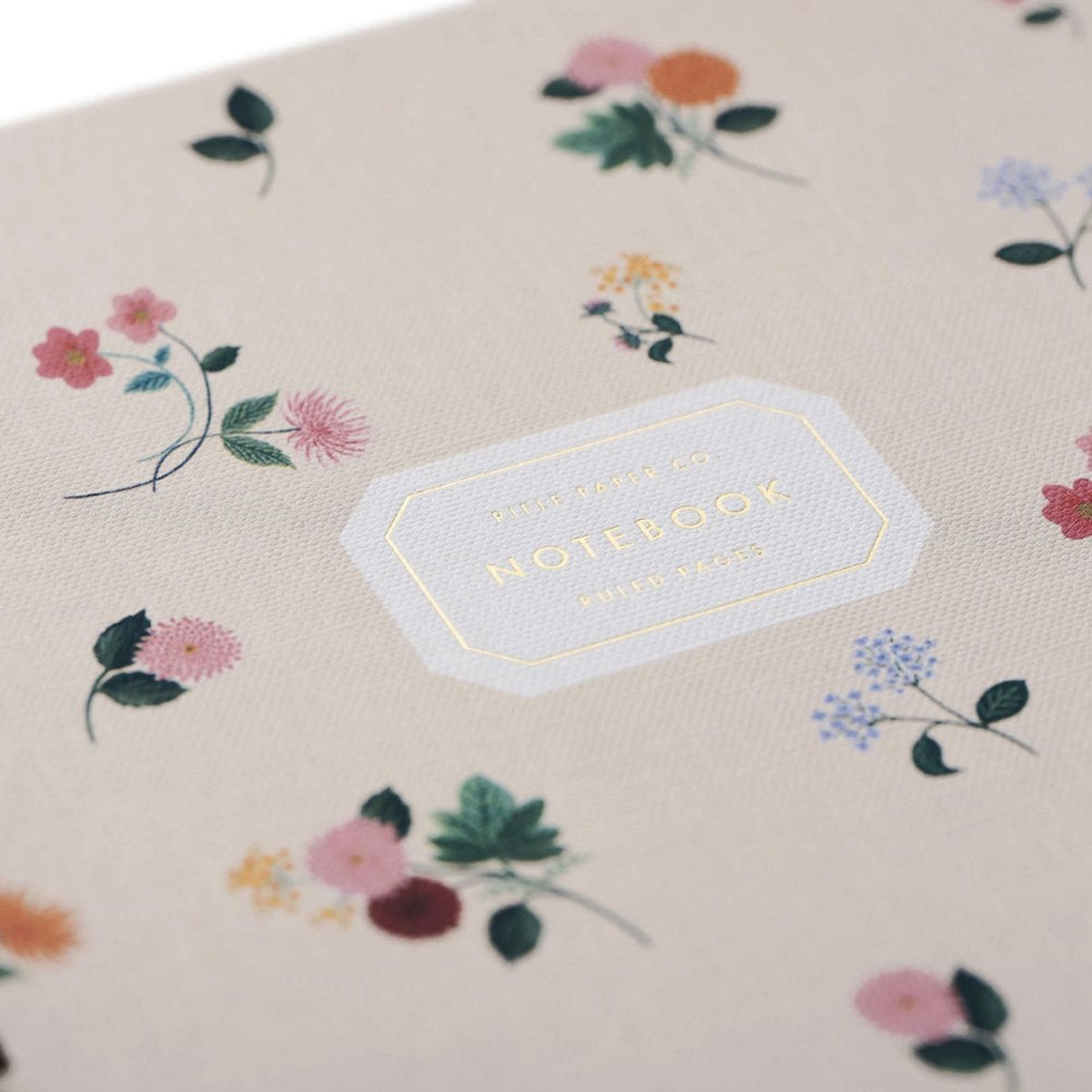 Close up detail of the cover of Rifle Paper Co. Ditsy Dahlia Spiral Notebook (1 pc)