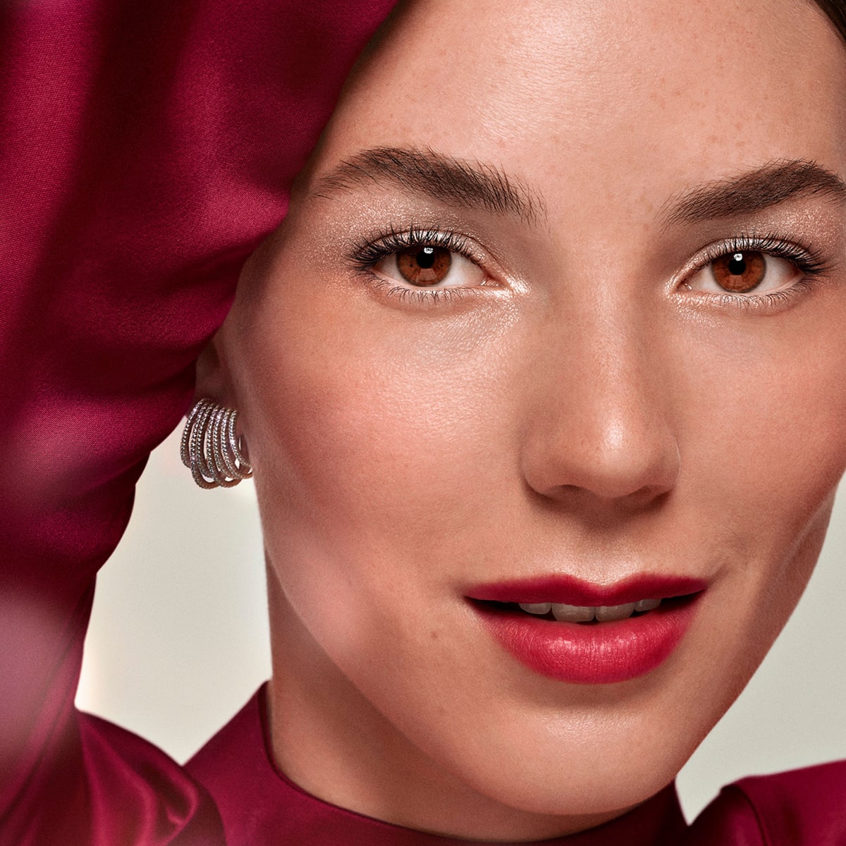 Chantecaille Cheek Light (7 g) - product shown on model. 