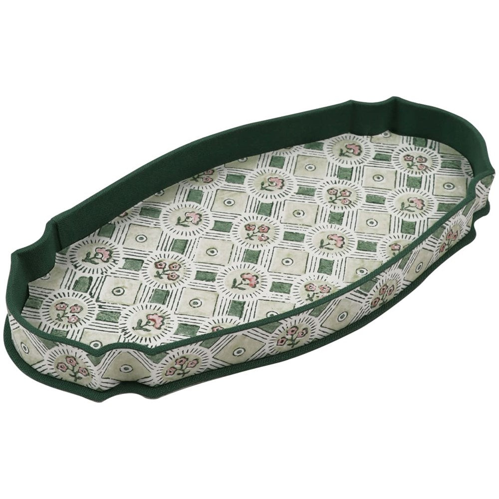 Craft Boat Block Printed Victorian Desk Tray – Spring Bloom Green (1 pc)