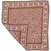 Kasih Co-op Hand Dyed Batik Bandana - Mocha Perfection, Brown, Mocha Mousse (1 pc) - product shown folded. 