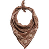 Kasih Co-op Hand Dyed Batik Bandana - Mocha Perfection, Brown, Mocha Mousse (1 pc) - product shown styled. 