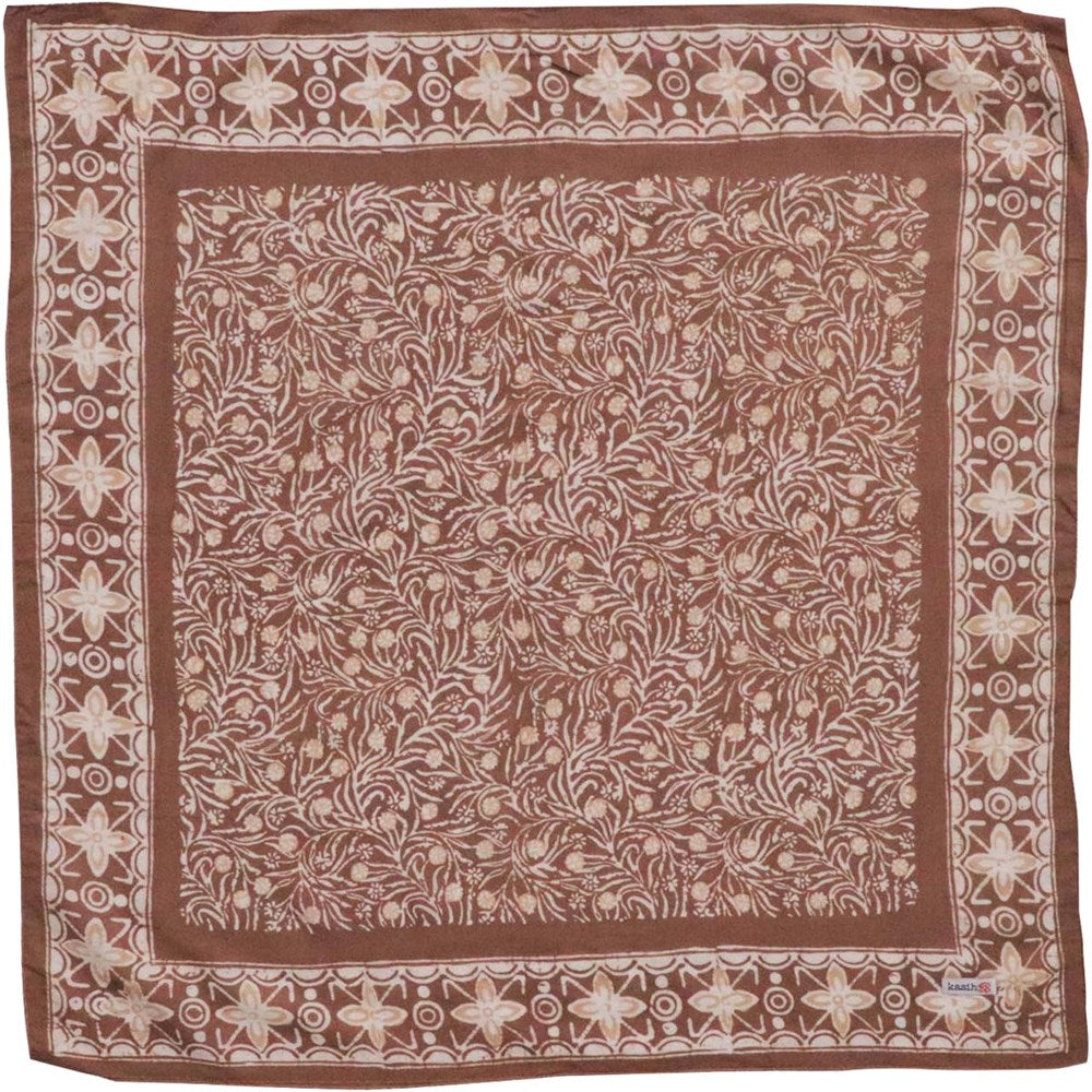 Kasih Co-op Hand Dyed Batik Bandana - Mocha Perfection, Brown, Mocha Mousse (1 pc)