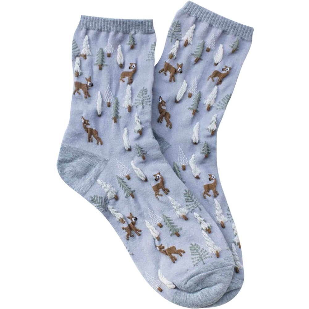 Tiepology Forest Friends Socks - Grey (1 pair)