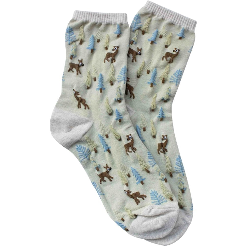 Tiepology Forest Friends Socks - Sage (1 pair)