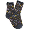 Midnight Wildflower Socks - Charcoal