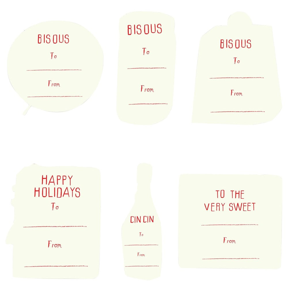 Mr. Boddington's Studio Holiday Sundries Gift Tags (6 pcs) back side of tags