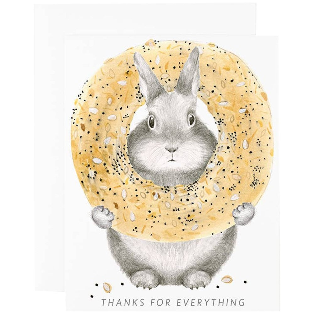 Dear Hancock Everything Bagel Bunny Card (1 pc)
