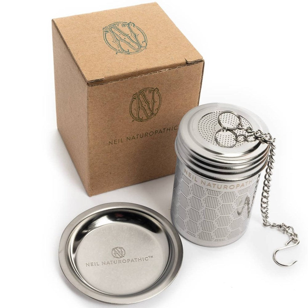 Neil Naturopathic NN Tea Canister (1 pc) - product shown next to packaging. 