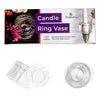 Floral Genius Candle Ring Vase Set (2 pcs) - product shown with packaging. 