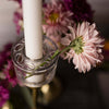 Floral Genius Candle Ring Vase Set (2 pcs) - product shown with pink flower. 