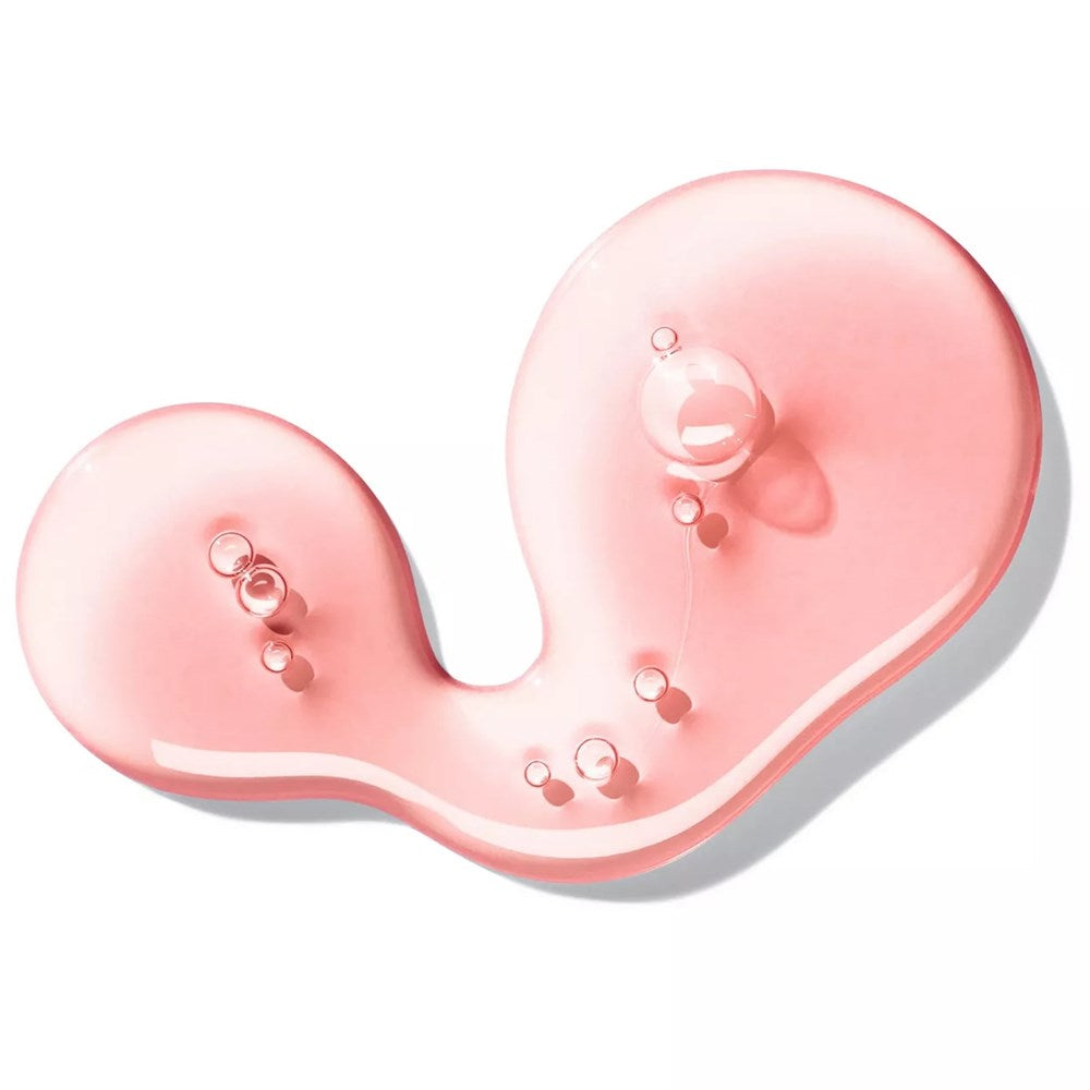 Molton Brown Delicious Rhubarb & Rose Fine Liquid Hand Wash Glass Bottle (200 ml) - swatch shown. 