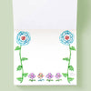 Her Winter Flowers Block Memo - Flower Gate (1 pc) - product shown with page open. 