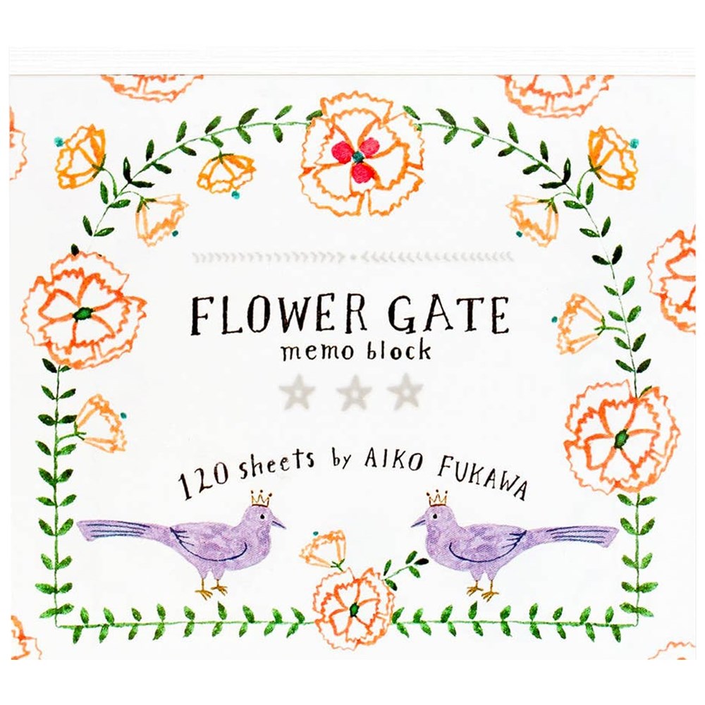 Her Winter Flowers Block Memo - Flower Gate (1 pc)