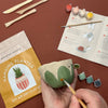 Breathe People DIY Air Dry Clay Kit - Make Your Own Hanging Plant Pot (1 kit) - Hand painting product. 
