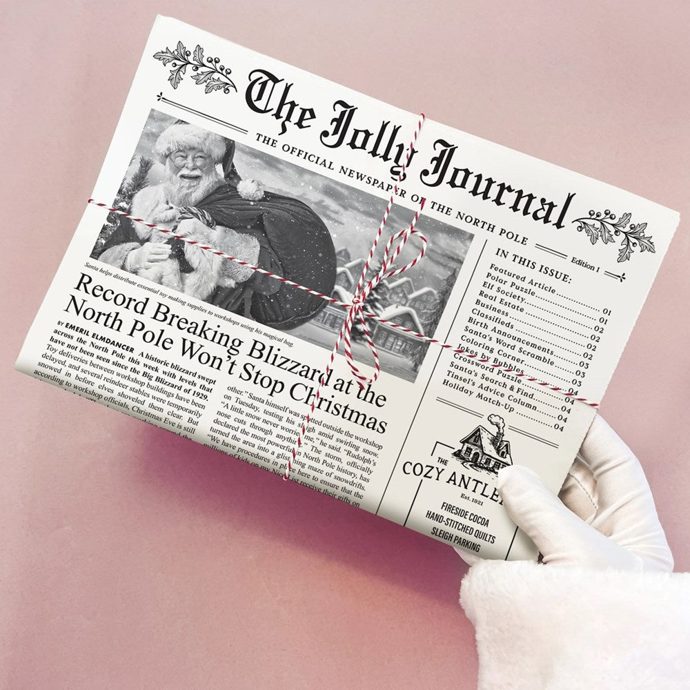 Inklings Paperie The Jolly Journal Newspaper Gift Wrap (4 pcs)