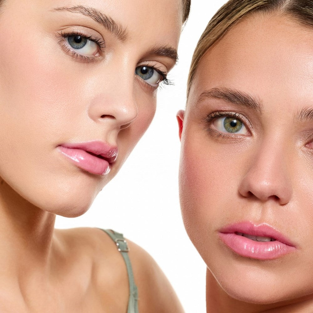 Cote The Necessity Peptide Lip Shine - Lyla (3.5 ml)  - product shown on models.