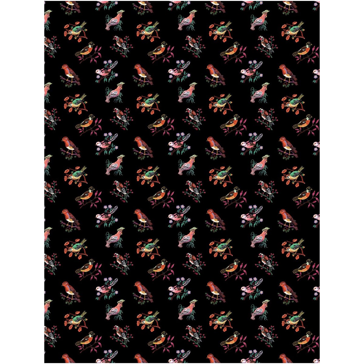 Nathalie Lete Wrapping Paper (12 sheets) - black page of product shown. 